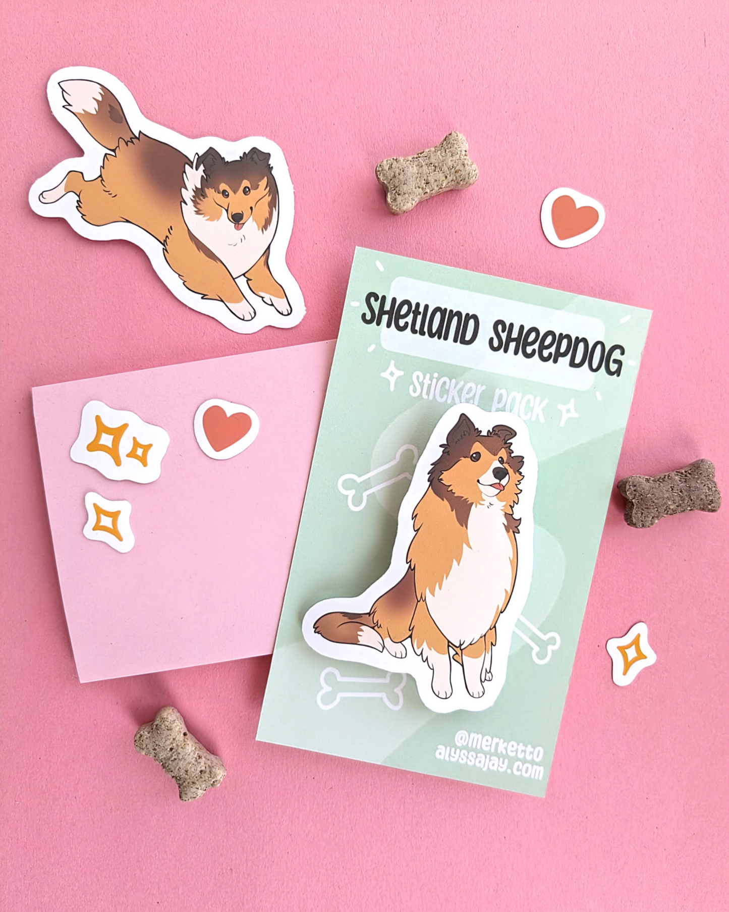 Sheltie Sticker Pack - Sable