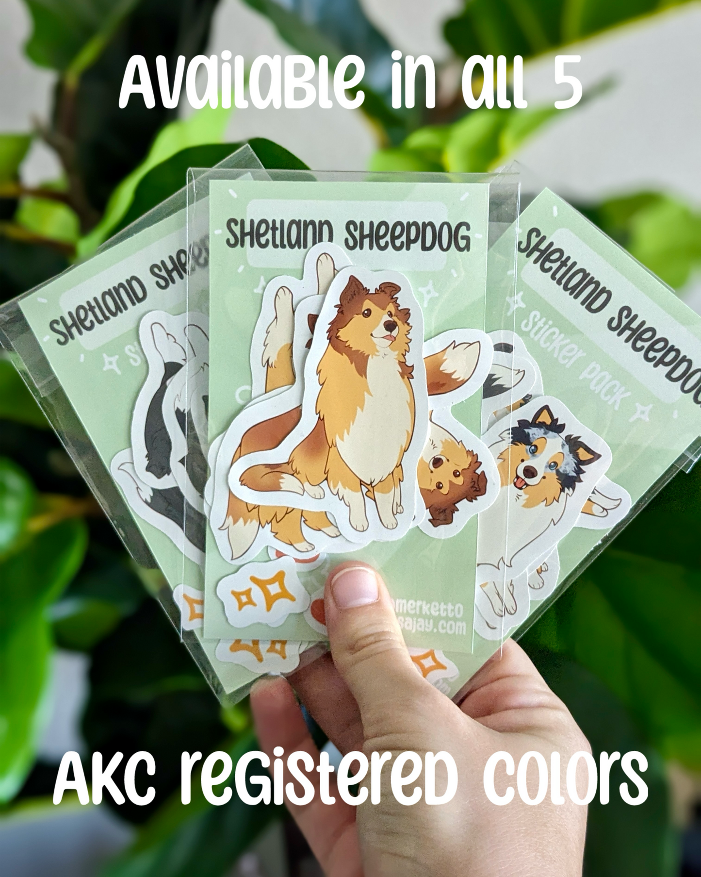 Sheltie Sticker Pack - Sable