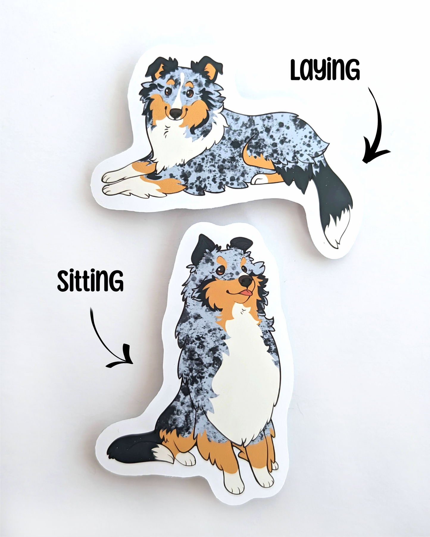 Sheltie Sticker Pack - Blue Merle