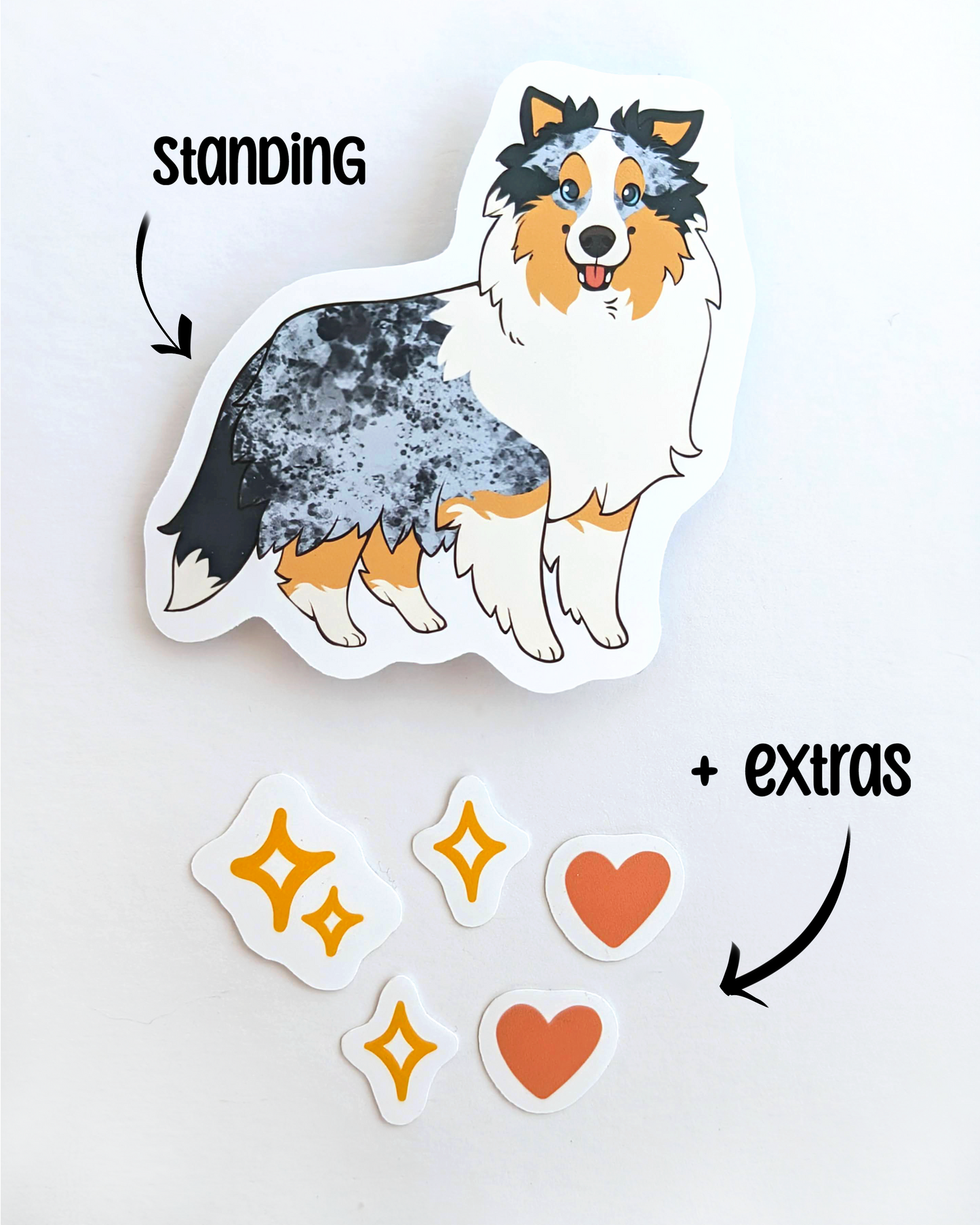 Sheltie Sticker Pack - Blue Merle