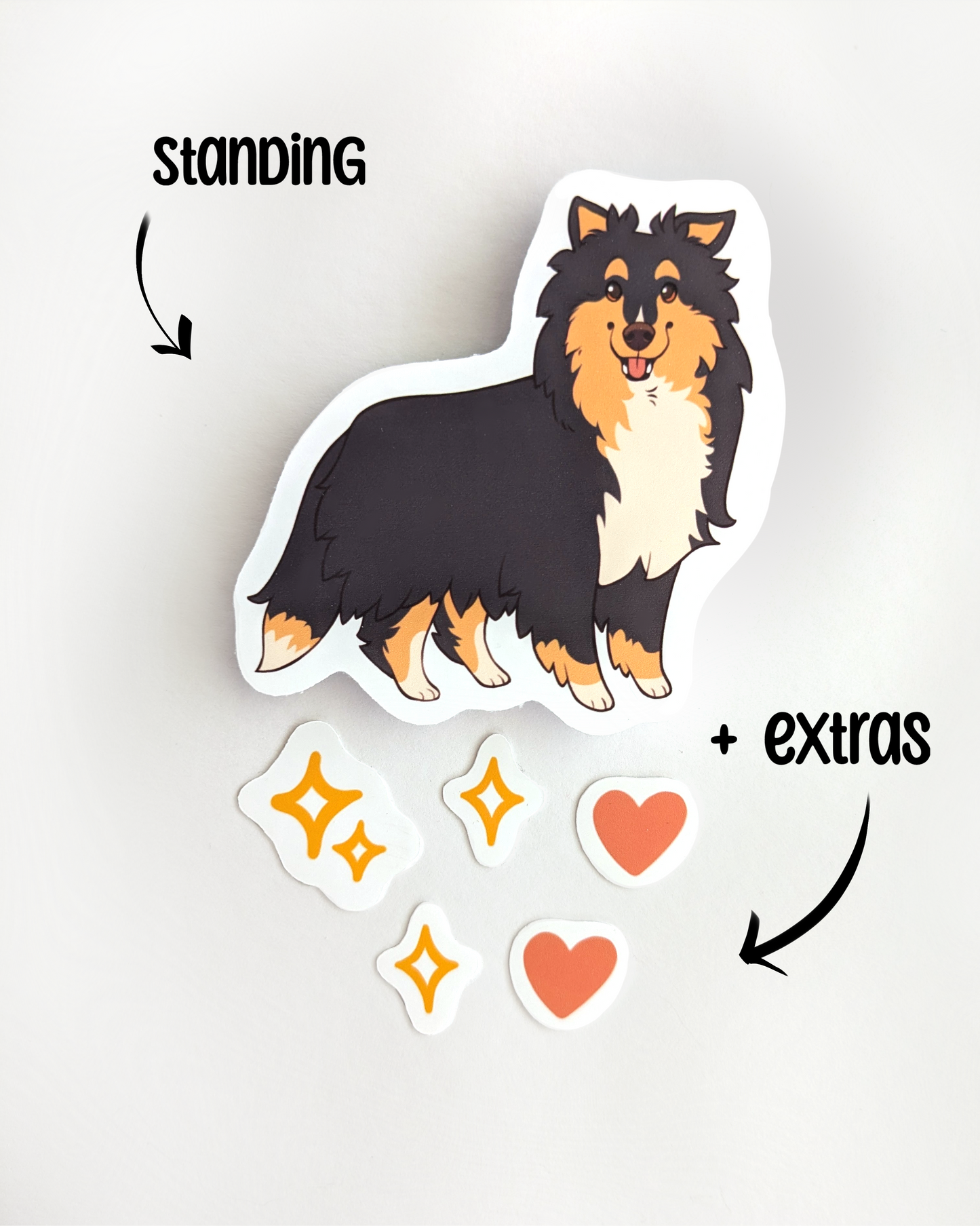 Sheltie Sticker Pack - Tricolor