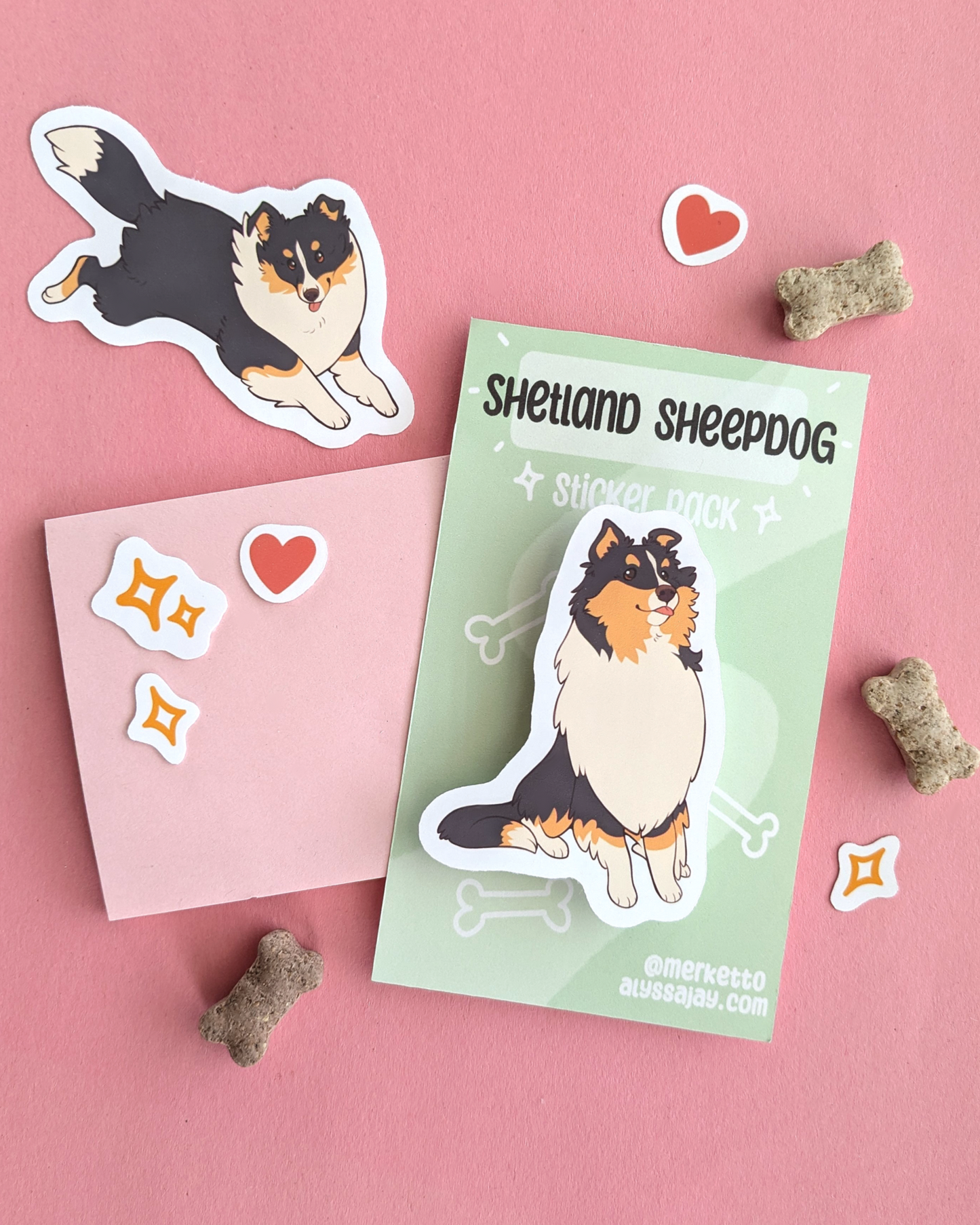 Sheltie Sticker Pack - Tricolor