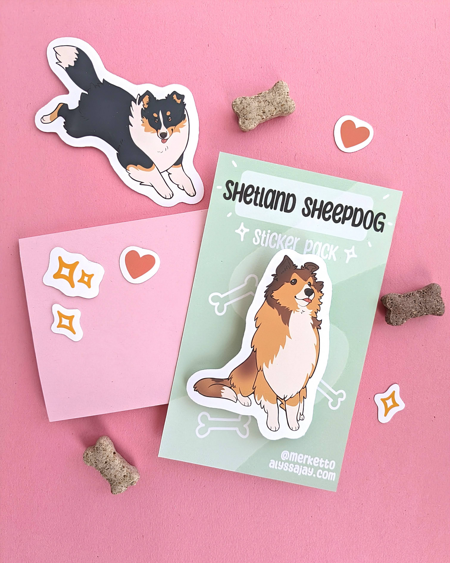 Sheltie Sticker Pack - Rainbow