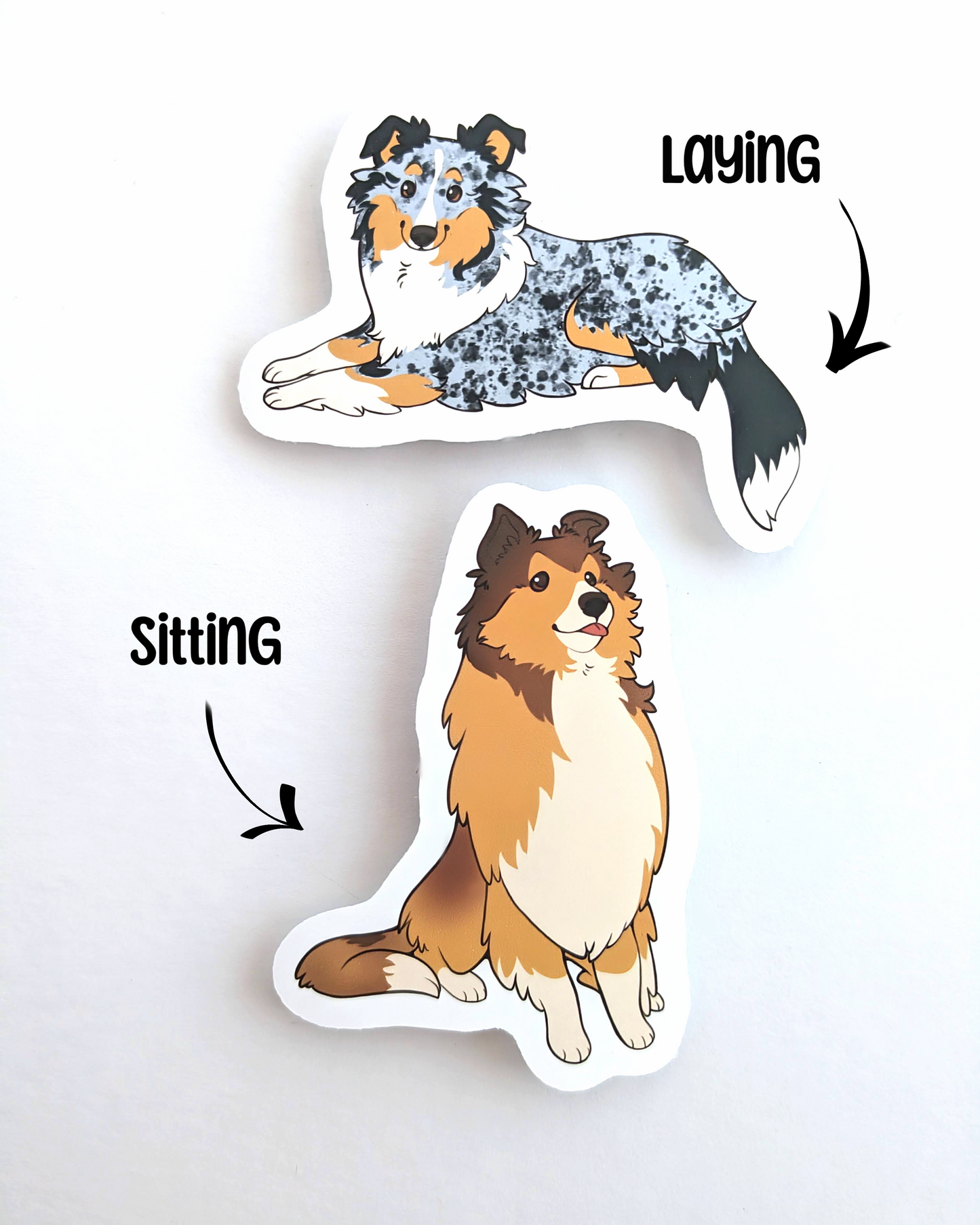 Sheltie Sticker Pack - Rainbow