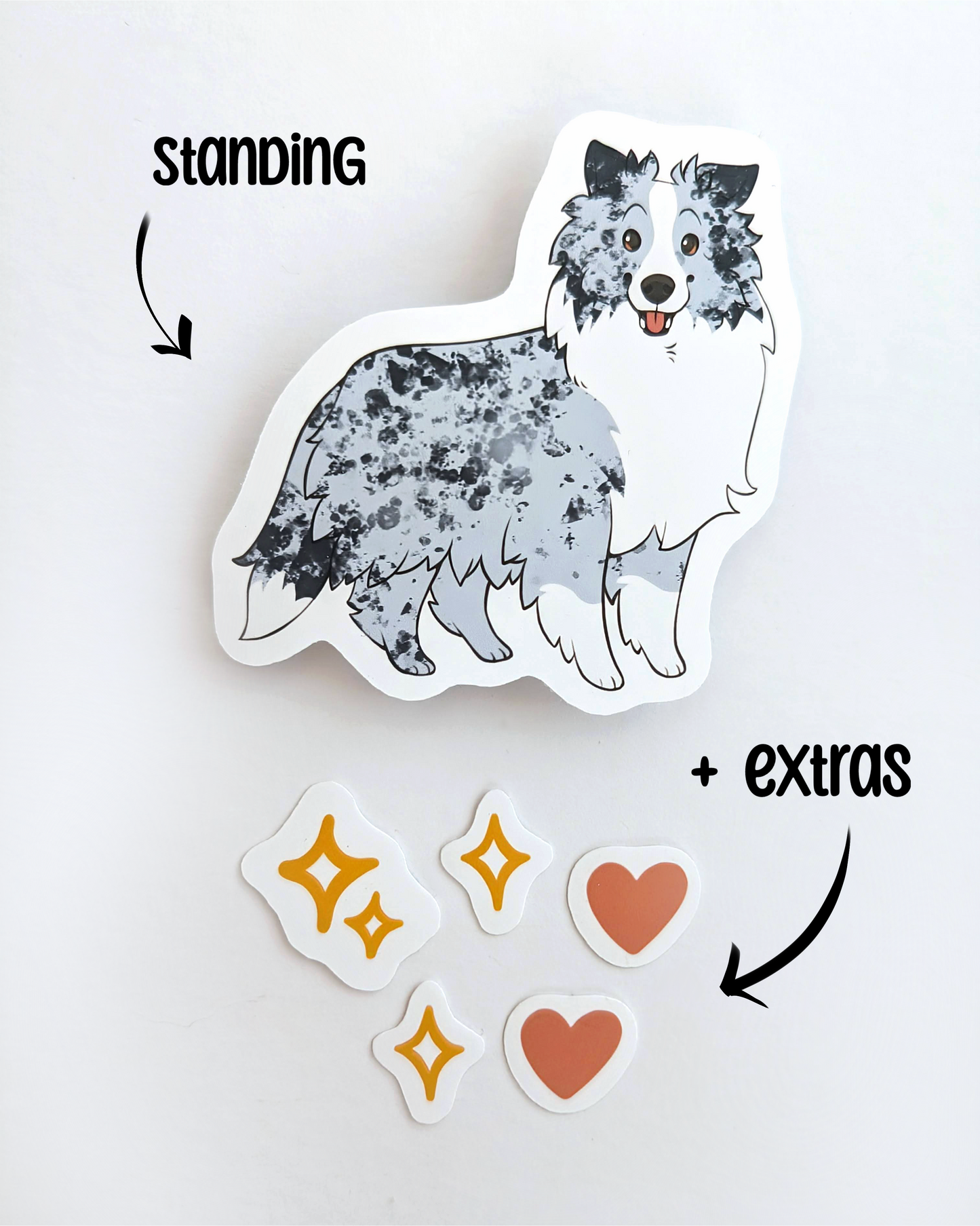 Sheltie Sticker Pack - Rainbow